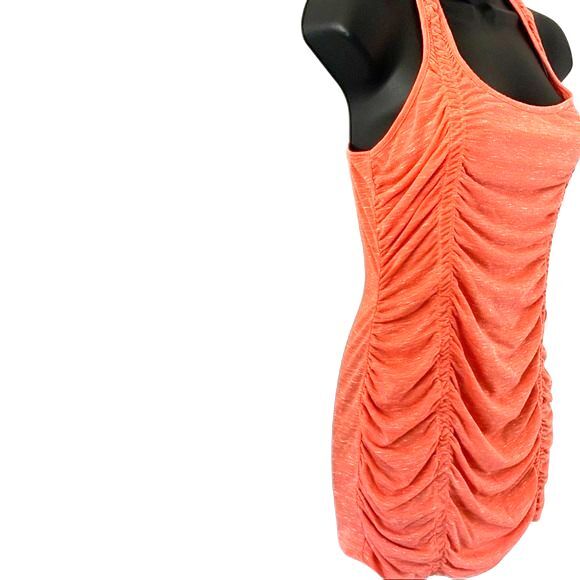 WENDY BELLISIMO Ruched Front Tank Top Orange Size Small - Picture 3 of 9